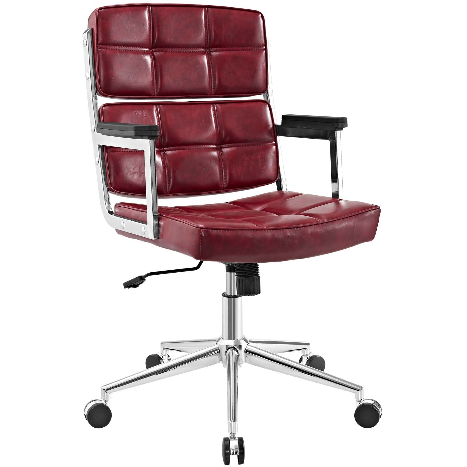 Prescott High-back Upholstered Vinyl Office Chair - living-essentials
